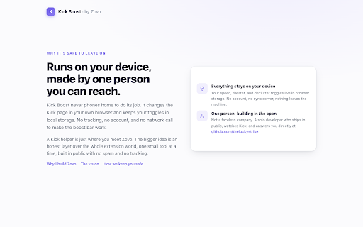 Kick Boost — Player & Page Helper screenshot