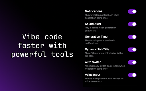 Vibesuite: Add-ons for Lovable.dev, Bolt.new, v0.app, and Figma Make screenshot