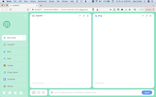 MultiGPT - Access All chatbots at once screenshot