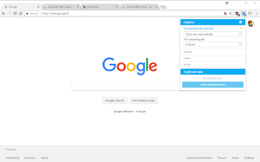 Duplicate Tabs Closer (Monika [Peuj]) screenshot