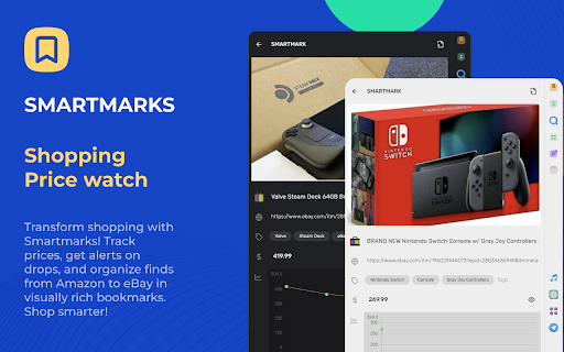 Bookmarks - Amazon, eBay, Aliexpress Price tracker screenshot