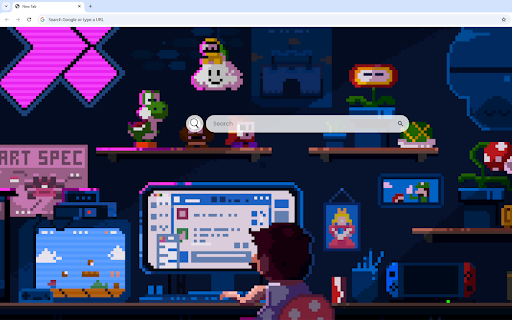 Super Mario Pixel Live Wallpaper screenshot