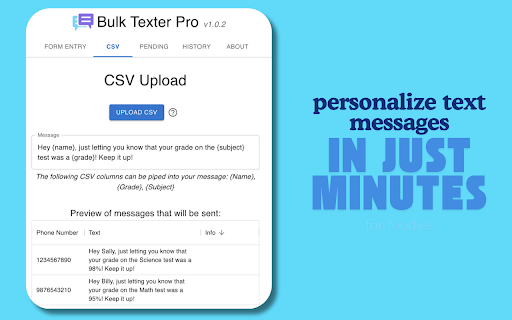 Bulk Texter Pro screenshot