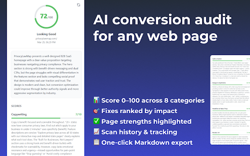 ConversionScan — Landing Page Analyzer & Website Grader Conversion Audit screenshot