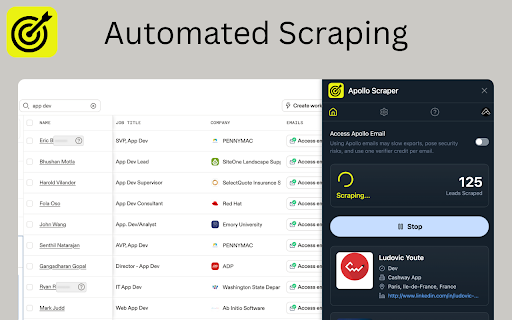 Apollo Scraper - Extract & Export Apollo B2B Leads screenshot