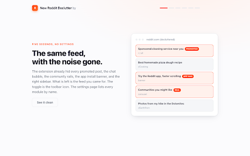 New Reddit Declutter — Clean Reddit, Hide the Clutter screenshot