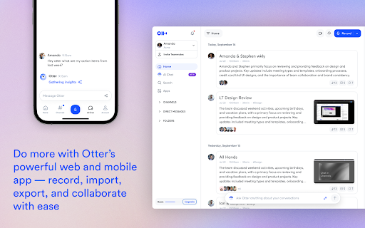 Otter.ai: Record & Transcribe Meetings - Google Meet & Web Audio screenshot