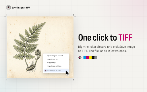 Save image as TIFF — Uncompressed Format Converter for Print screenshot