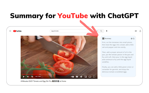 Summary with ChatGPT for Google and YouTube screenshot