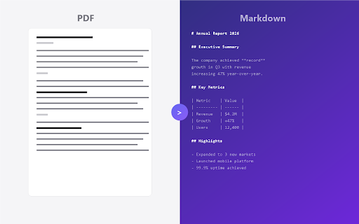 Markify — PDF to Markdown screenshot