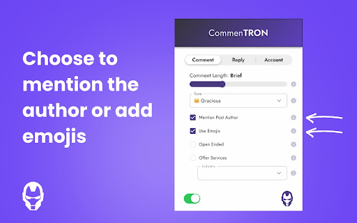 CommenTron — AI Booster for LinkedIn screenshot