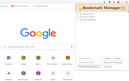Bookmark Manager screenshot
