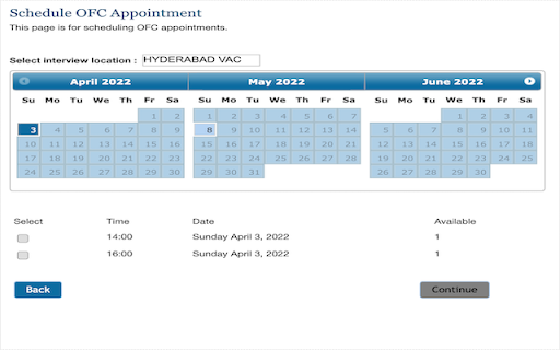 USAVisaSlot screenshot