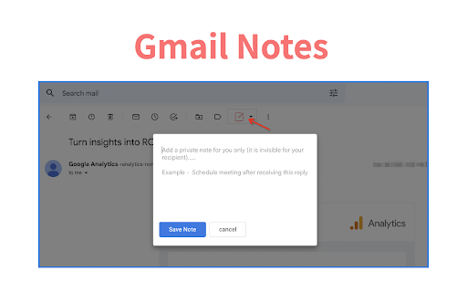 Gmail Notes - Add notes to email in Gmail screenshot