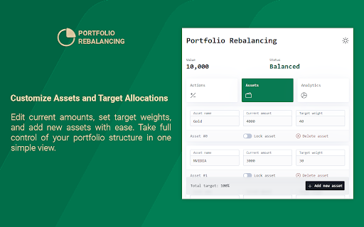 Portfolio Rebalancing screenshot