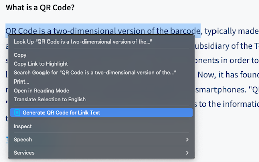 QR Code Generator screenshot