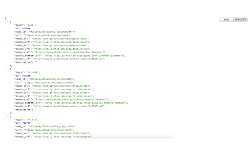 JSON Formatter & Viewer for Chrome screenshot