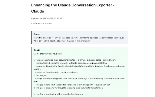Claude Share screenshot