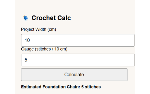 Crochet Calc screenshot