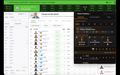 Flock Fantasy Draft Assistant screenshot