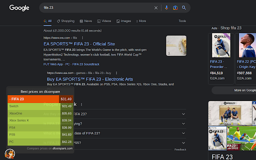 dLcompare - The gamer's price comparison tool screenshot