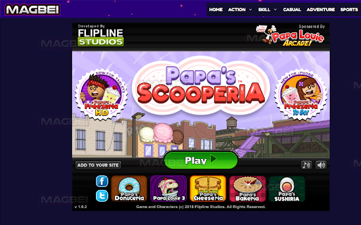 Papa's Scooperia Unblocked Game - Launcher screenshot
