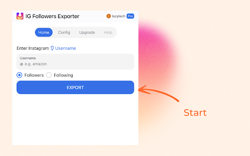 IG Followers Exporter screenshot