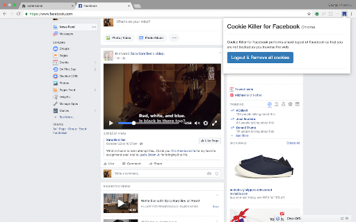 Cookie Killer for Facebook screenshot