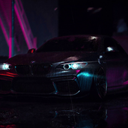Black Sports Car Neon Street Live Wallpaper New Tab icon