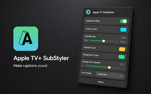 Apple TV+ SubStyler: Customize Subtitles & Captions [QVI] screenshot