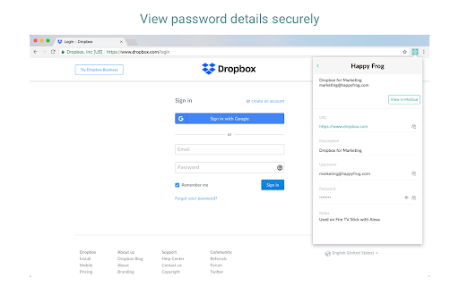 MyGlue Chrome Extension screenshot