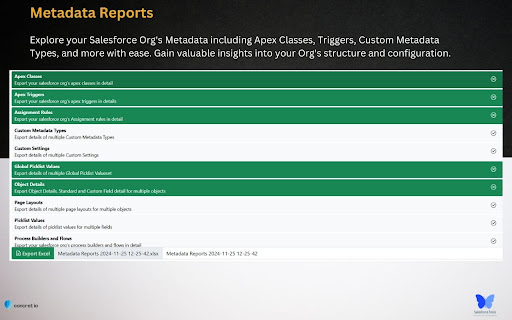 Salesforce Tool Suite screenshot