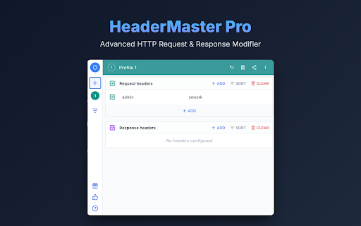 HeaderMaster Pro - HTTP Modifier: Headers, Redirects, and Payload injection screenshot