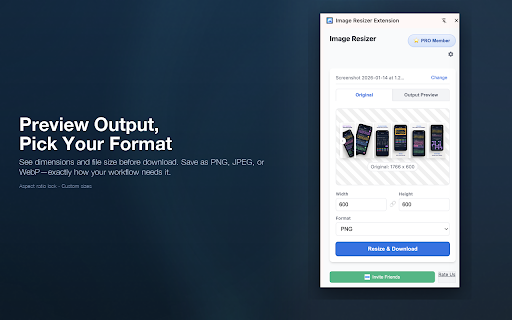 Image Resizer Extension screenshot