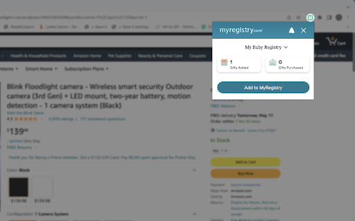 Add to MyRegistry.com Button screenshot