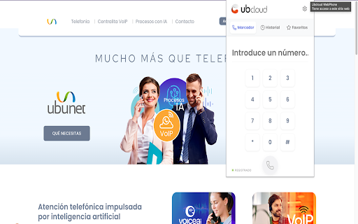 Ubcloud WebPhone screenshot
