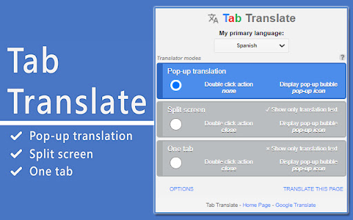 Tab Translate screenshot