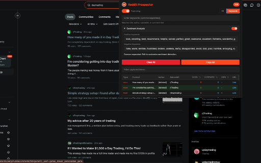 Reddit Scraper & Lead Finder — Reddit Prospector screenshot