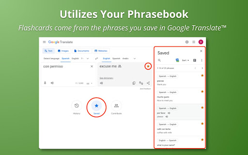 Translate Flashcards screenshot