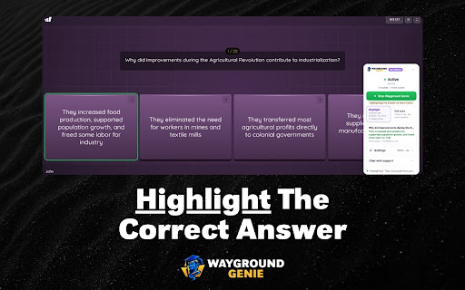 Wayground Genie – Answers & Automation (formerly Quizizz) screenshot