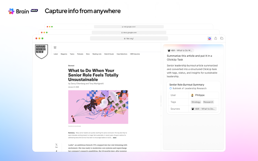 Brain MAX: One AI for Any Page - Chat, Search & Work with ClickUp AI screenshot