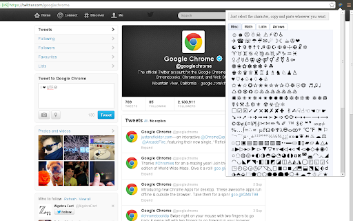 utf-8 and unicode characters screenshot