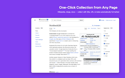 NotebookLM Source Collector screenshot