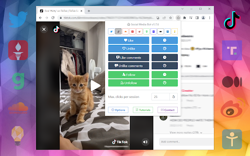 Social Media Bot. Auto Clicker Growbot. screenshot