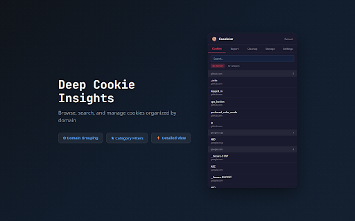 Cookie Editor with CHIPS / Partitioned Cookie Support — CookieJar screenshot