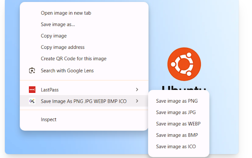 Save Image As PNG screenshot
