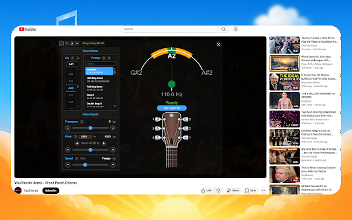 YouChords: Real-Time Guitar Chords for Any YouTube Music Video screenshot