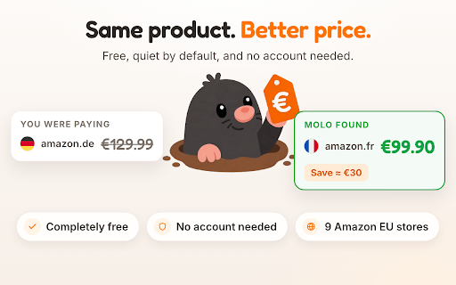 Molo — Amazon EU Price Compare screenshot