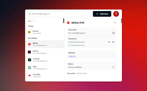 MEGA Pass: Secure password manager screenshot