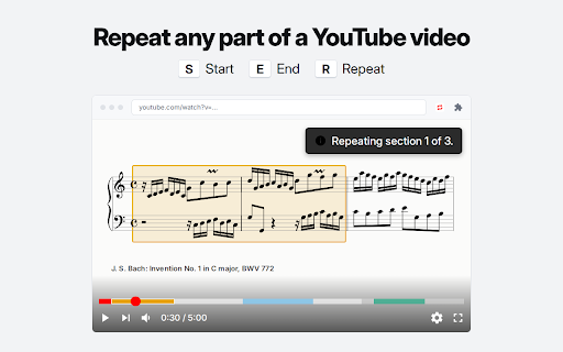 Section Repeat for YouTube™ screenshot